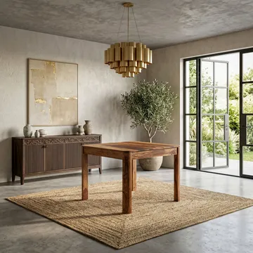 Ivoela Matbord 80 cm - Varm mörkbrun - Möbler - Bord & matgrupp - Matbord & köksbord