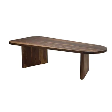 Ivoeri Soffbord 120 cm Oval Lantlig stil - Varm mörkbrun - Möbler - Bord & matgrupp - Soffbord