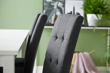 Jasmin Matgrupp 180 cm Rektangulärt matbord med 6 st Viktor Matstolar - Vit / Mörkgrå - Möbler - Bord & matgrupp - Matgrupp