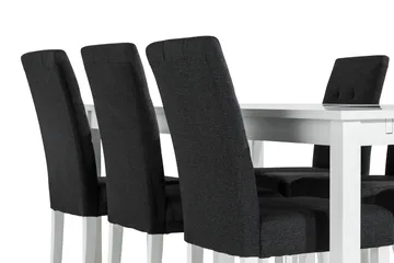 Jasmin Matgrupp 180 cm Rektangulärt matbord med 6 st Viktor Matstolar - Vit / Mörkgrå - Möbler - Bord & matgrupp - Matgrupp
