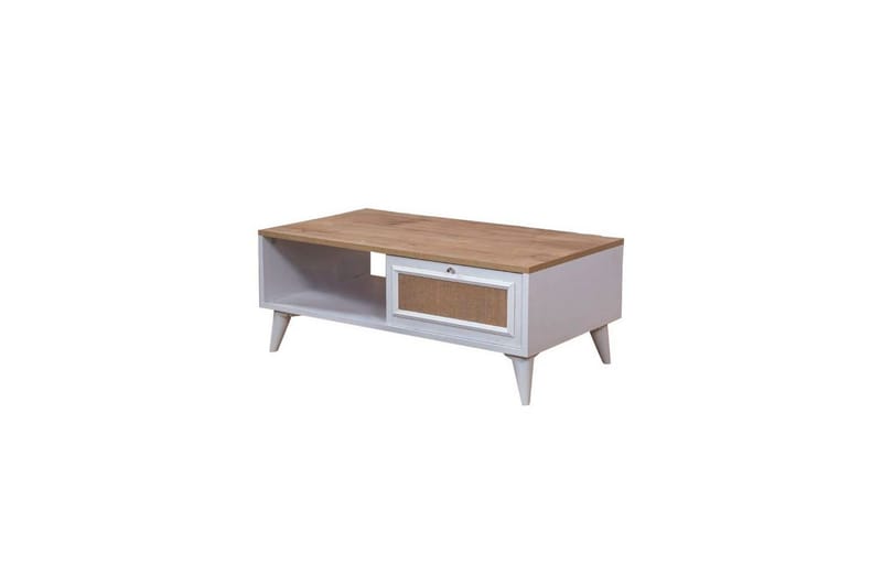 Jatinder Soffbord 55 cm - Mediumfärgat trä/Vit - Möbler - Bord & matgrupp - Soffbord
