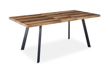 Jaunita Matbord Förlängningsbart med illäggsskiva +  6 st Naira stol beige med ek ben - Brun/Beige - Möbler - Bord & matgrupp - Matgrupp