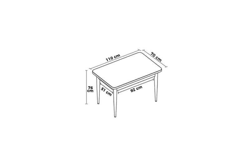 Javren Matbord 114 cm Rektangulär - Brun - Möbler - Bord & matgrupp - Matbord & köksbord