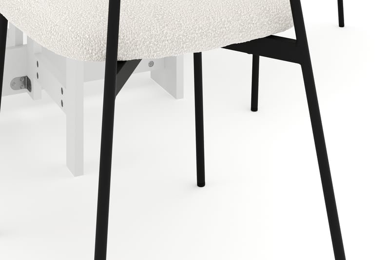 Jeba Matbord 100 cm med 4 st Lowe Matstolar - Vit - Möbler - Bord & matgrupp - Matgrupp