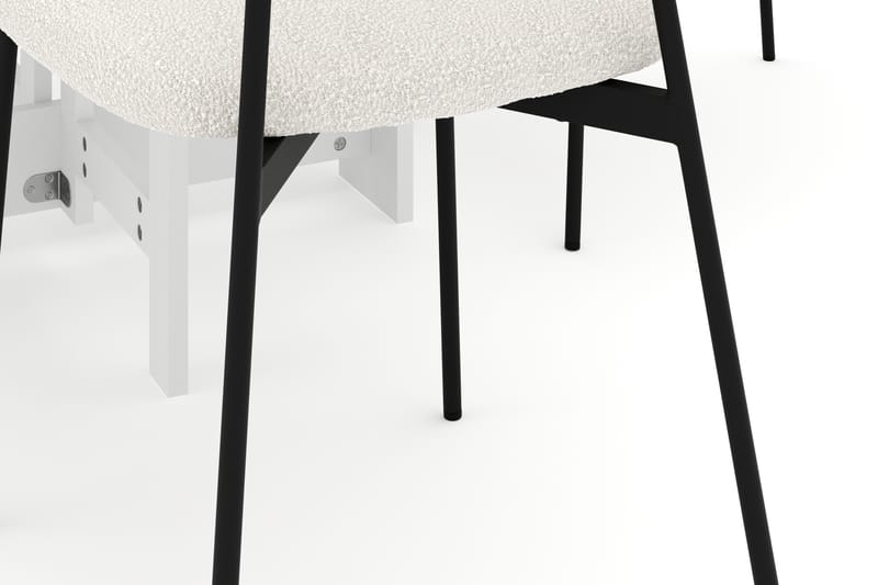 Jeba Matbord 80 cm med 4 st Lowe Matstolar - Vit - Möbler - Bord & matgrupp - Matgrupp