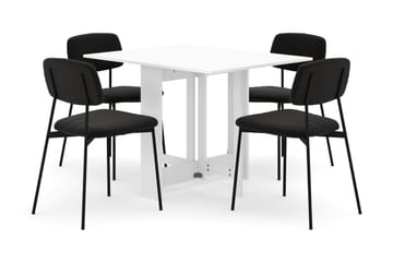 Jeba Matbord 80 cm med 4 st Lowe Matstolar - Vit - Möbler - Bord & matgrupp - Matgrupp
