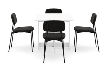 Jeba Matbord 80 cm med 4 st Lowe Matstolar - Vit - Möbler - Bord & matgrupp - Matgrupp