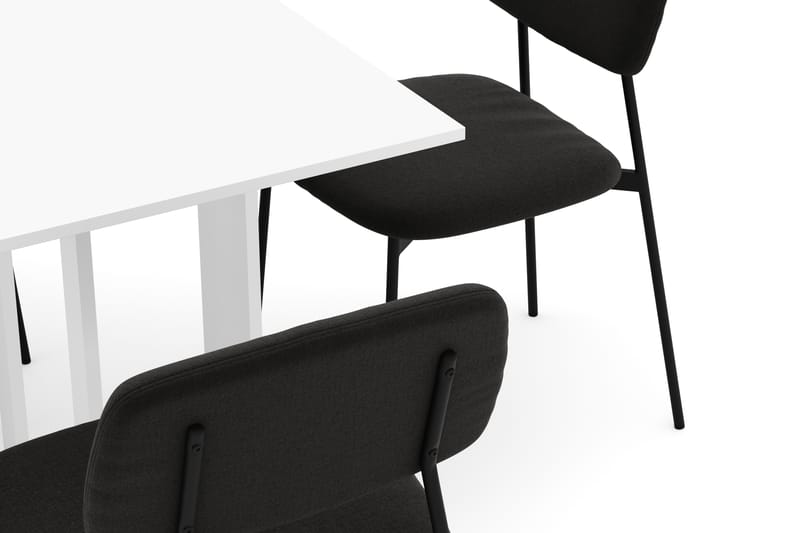 Jeba Matbord 80 cm med 4 st Lowe Matstolar - Vit - Möbler - Bord & matgrupp - Matgrupp