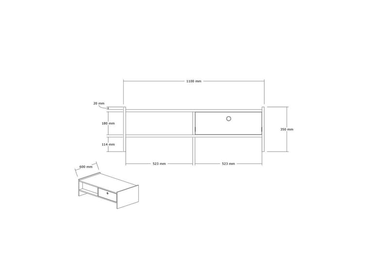 Jeyra Soffbord 110 cm - Valnöt - Möbler - Bord & matgrupp - Soffbord