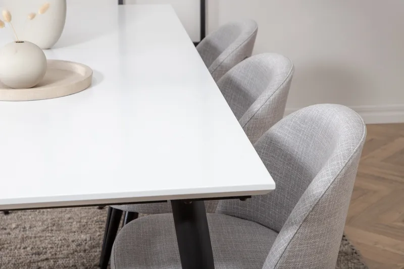 Jimms Matgrupp 195 cm Rektangulär med 6 Sedavi Stolar - Svart - Möbler - Bord & matgrupp - Matgrupp