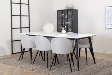 Jimms Matgrupp 195 cm Rektangulär med 6 Sedavi Stolar - Svart - Möbler - Bord & matgrupp - Matgrupp