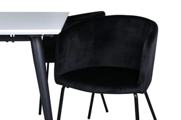 Jimmy Förlängningsbart Matbord 150 cm med 4 Berit Karmstol med Armstöd - Möbler - Bord & matgrupp - Matgrupp