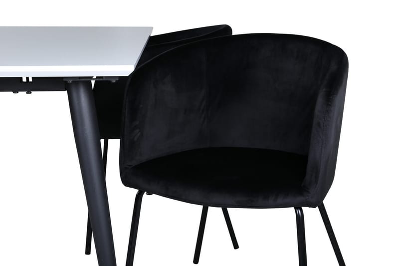 Jimmy Förlängningsbart Matbord 150 cm med 4 Berit Karmstol med Armstöd - Möbler - Bord & matgrupp - Matgrupp