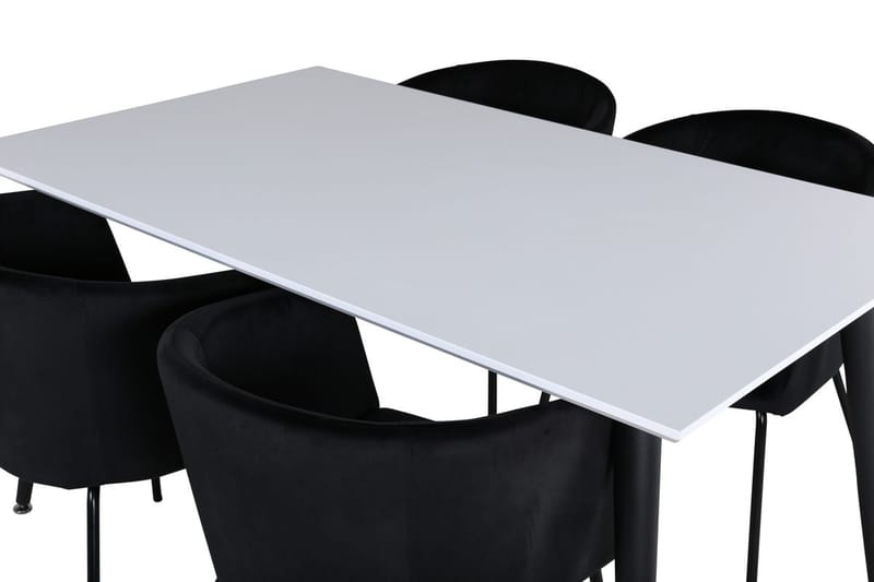 Jimmy Förlängningsbart Matbord 150 cm med 4 Berit Karmstol med Armstöd - Möbler - Bord & matgrupp - Matgrupp