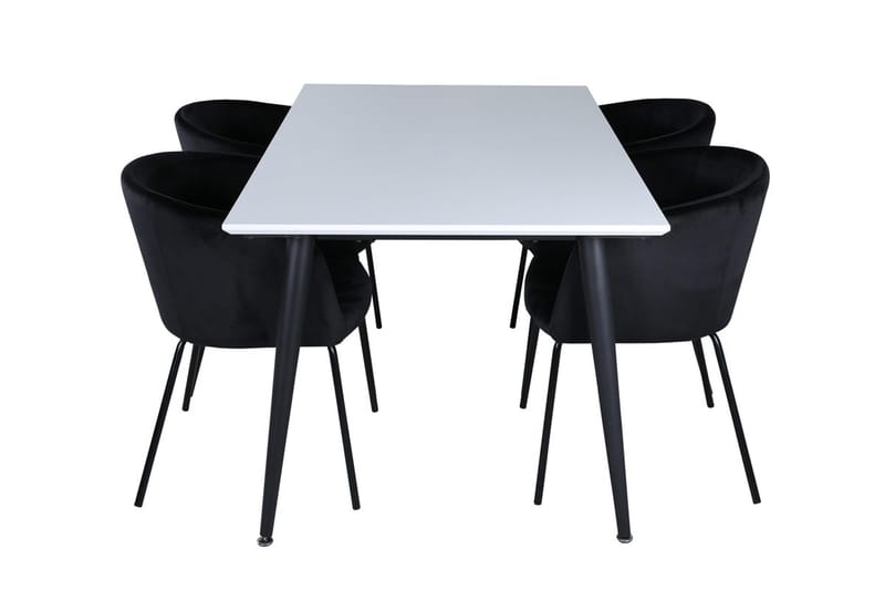 Jimmy Förlängningsbart Matbord 150 cm med 4 Berit Karmstol med Armstöd - Möbler - Bord & matgrupp - Matgrupp