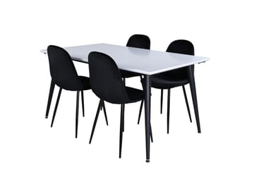 Jimmy Förlängningsbart Matbord 150 cm med 4 Polar Köksstol - Möbler - Bord & matgrupp - Matgrupp