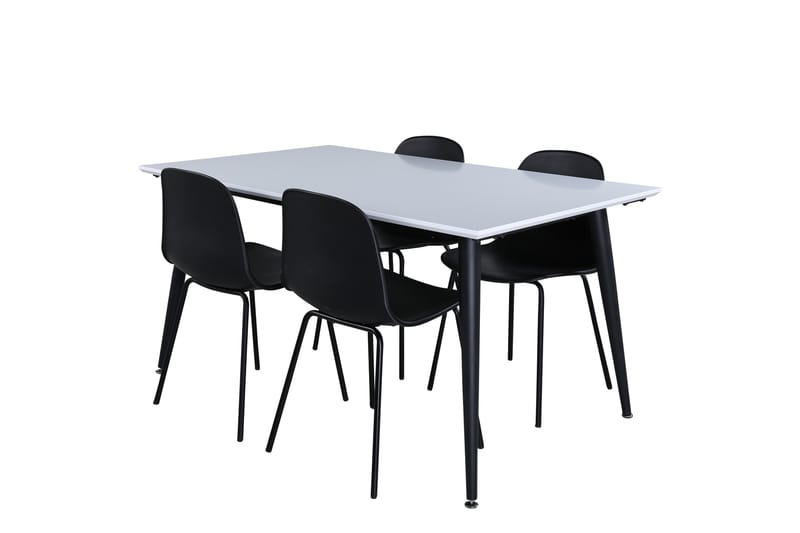 Jimmy Matgrupp 150 cm Rektangulär med 4 Arctic Stolar - Svart - Möbler - Bord & matgrupp - Matgrupp
