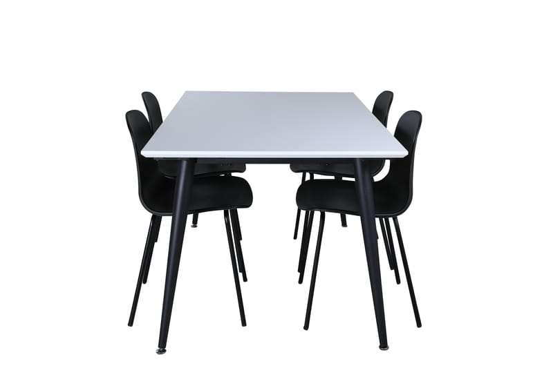 Jimmy Matgrupp 150 cm Rektangulär med 4 Arctic Stolar - Svart - Möbler - Bord & matgrupp - Matgrupp