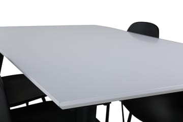 Jimmy Matgrupp 150 cm Rektangulär med 4 Arctic Stolar - Svart - Möbler - Bord & matgrupp - Matgrupp