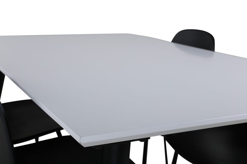 Jimmy Matgrupp 150 cm Rektangulär med 4 Arctic Stolar - Svart - Möbler - Bord & matgrupp - Matgrupp