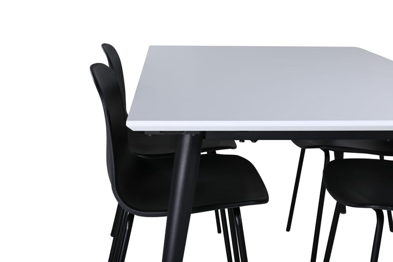 Jimmy Matgrupp 150 cm Rektangulär med 4 Arctic Stolar - Svart - Möbler - Bord & matgrupp - Matgrupp