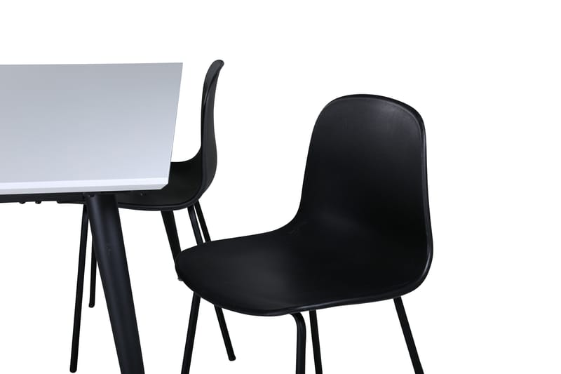 Jimmy Matgrupp 150 cm Rektangulär med 4 Arctic Stolar - Svart - Möbler - Bord & matgrupp - Matgrupp