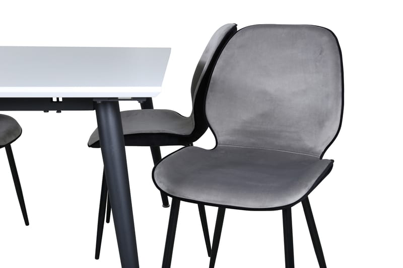 Jimmy Matgrupp 150 cm Rektangulär med 4 Emma stolar - Svart - Möbler - Bord & matgrupp - Matgrupp