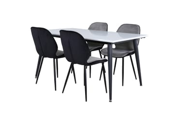 Jimmy Matgrupp 150 cm Rektangulär med 4 Emma stolar - Svart - Möbler - Bord & matgrupp - Matgrupp