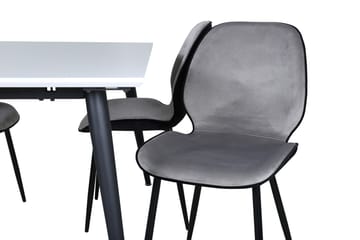 Jimmy Matgrupp 150 cm Rektangulär med 4 Emma stolar - Svart - Möbler - Bord & matgrupp - Matgrupp