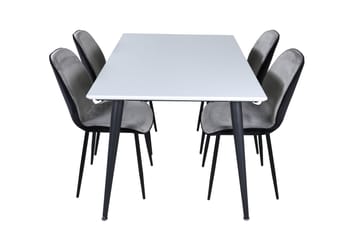 Jimmy Matgrupp 150 cm Rektangulär med 4 Emma stolar - Svart - Möbler - Bord & matgrupp - Matgrupp