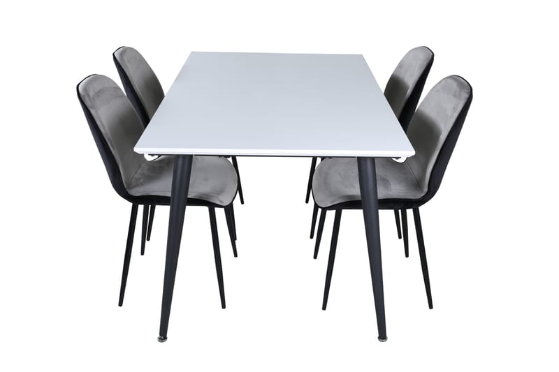 Jimmy Matgrupp 150 cm Rektangulär med 4 Emma stolar - Svart - Möbler - Bord & matgrupp - Matgrupp