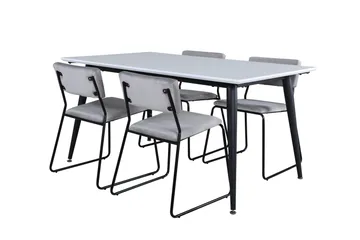 Jimmy Matgrupp 150 cm Rektangulär med 4 Kenth stolar - Svart - Möbler - Bord & matgrupp - Matgrupp