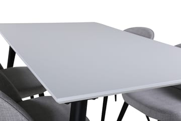 Jimmy Matgrupp 150 cm Rektangulär med 4 Velvet Stolar - Svart - Möbler - Bord & matgrupp - Matgrupp