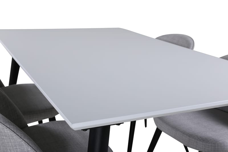 Jimmy Matgrupp 150 cm Rektangulär med 4 Velvet Stolar - Svart - Möbler - Bord & matgrupp - Matgrupp