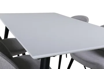 Jimmy Matgrupp 150 cm Rektangulär med 4 Velvet Stolar - Svart - Möbler - Bord & matgrupp - Matgrupp