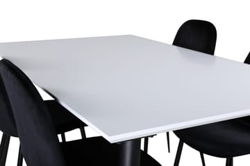Jimmy Matgrupp 150 cm Rektangulär med 4 Polar stolar - Svart - Möbler - Bord & matgrupp - Matgrupp