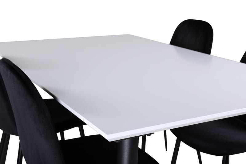Jimmy Matgrupp 150 cm Rektangulär med 4 Polar stolar - Svart - Möbler - Bord & matgrupp - Matgrupp