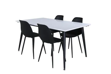 Jimmy Matgrupp 150 cm Rektangulär med 4 Polar stolar - Svart - Möbler - Bord & matgrupp - Matgrupp