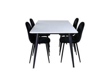 Jimmy Matgrupp 150 cm Rektangulär med 4 Polar stolar - Svart - Möbler - Bord & matgrupp - Matgrupp