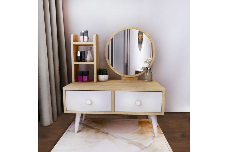 Jorvan Sminkbord 70 cm - Vit/Blå - Möbler - Bord & matgrupp - Sminkbord & toalettbord