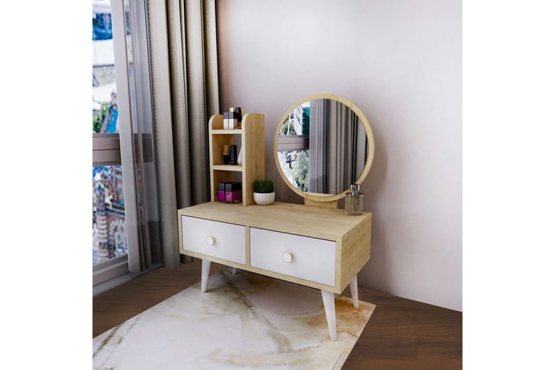 Jorvan Sminkbord 70 cm - Vit/Blå - Möbler - Bord & matgrupp - Sminkbord & toalettbord
