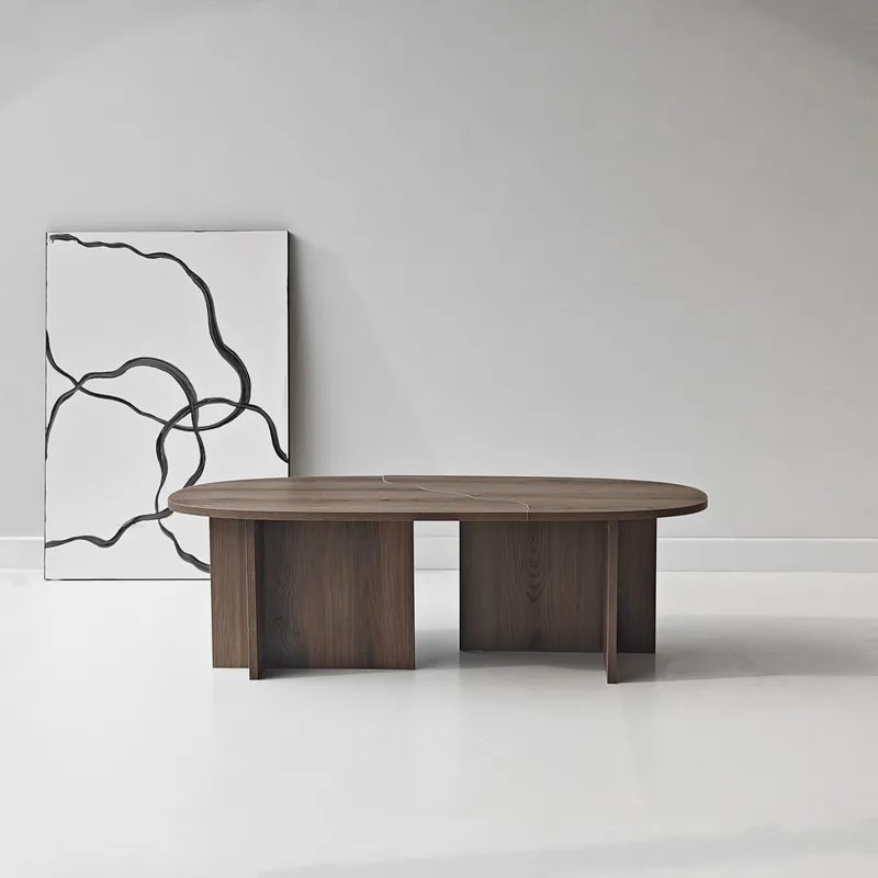 Jorvis Soffbord 120 cm Oval - Valnöt - Möbler - Bord & matgrupp - Soffbord