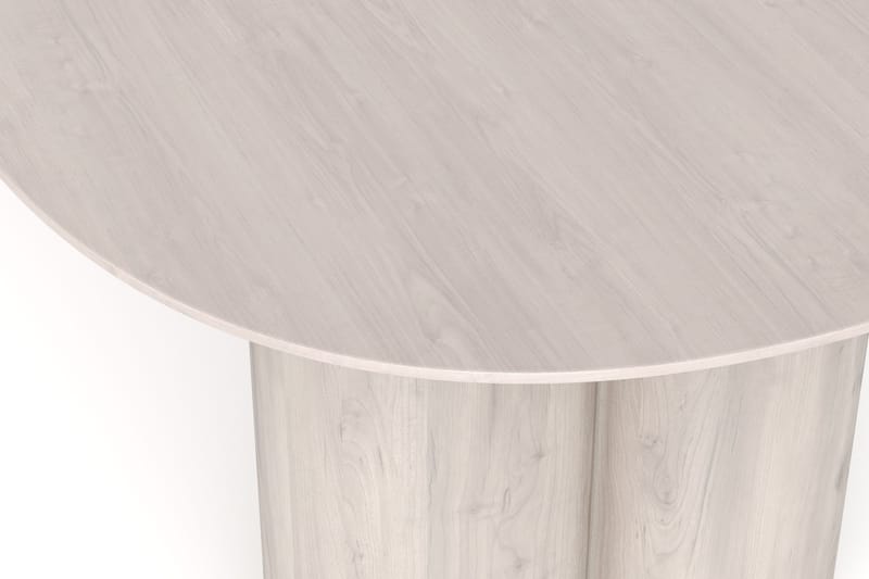 Juno Matbord Oval 220x100 cm Fanér - Vitlaserad - Möbler - Bord & matgrupp - Matbord & köksbord