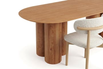 Juno Matgrupp rektangulärt 220 cm Ek med 6 Jaiveer Matstolar - Ek - Möbler - Bord & matgrupp - Matgrupp