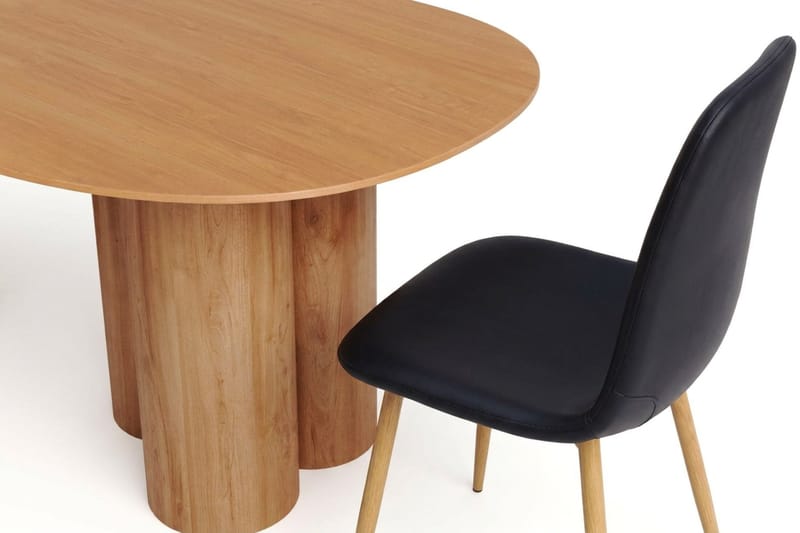 Juno Matgrupp rektangulärt 220 cm Ek med 6 Nibe Matstolar - Ek - Möbler - Bord & matgrupp - Matgrupp