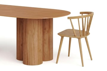 Juno Matgrupp rektangulärt 220 cm Ek med 6 Tyrö Matstolar - Ek - Möbler - Bord & matgrupp - Matgrupp