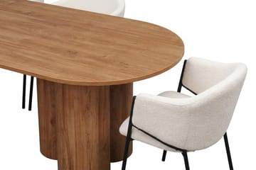 Juno Matgrupp rektangulärt 220 cm Ek med 8 Filip Matstolar - Ek - Möbler - Bord & matgrupp - Matgrupp