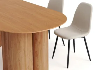 Juno Matgrupp rektangulärt 220 cm Ek med 8 Nibe Matstolar - Ek - Möbler - Bord & matgrupp - Matgrupp
