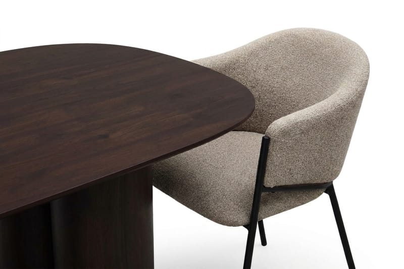 Juno Matgrupp rektangulärt 220 cm Rökt Ek med 6 Filip Matstolar - Rökt ek - Möbler - Bord & matgrupp - Matgrupp
