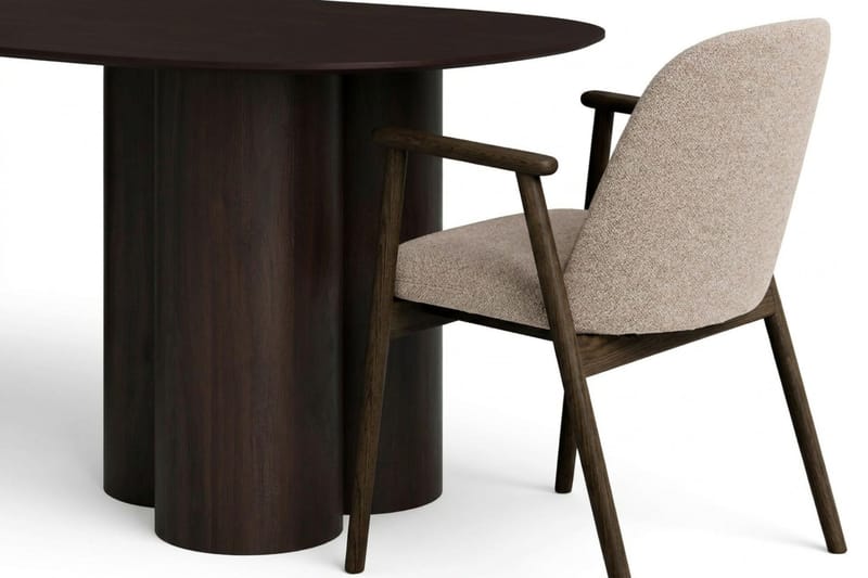 Juno Matgrupp rektangulärt 220 cm Svart med 6 Reciclar Matstolar - Svart - Möbler - Bord & matgrupp - Matgrupp